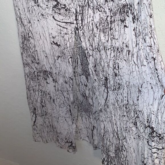 Betro Simone Rayon Lightweight Maxi Dress White Black Size XS - Picture 9 of 10